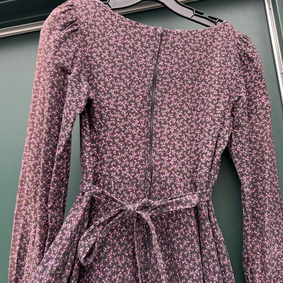 Gunne Sax Prairie Dress 70s Maxi Floral Lace Long Sleeves Vintage Renaissance - Picture 7 of 10